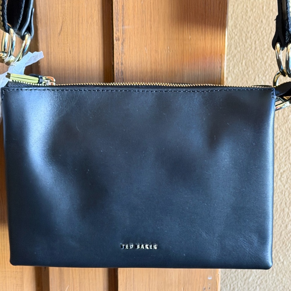 Ted Baker Black leather crossbody Shoulder Bag BNWT